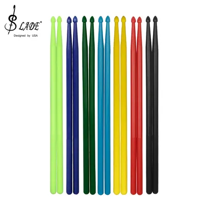 Slade 1 Paar 5a Nylon Drum Sticks bunte Jazz Musik abs klassischen Stil Drum Stick Percussion Instrument Teile & Zubehör