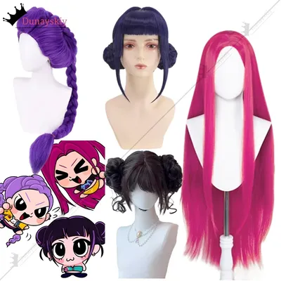 K-Pop Dämon Jäger Bühne Lumi Mira Zoe Cosplay Kostüm Perücke Kleiden Hochwertige Hitzebeständige Synthetische Anime Perücken Rollenspiel Image