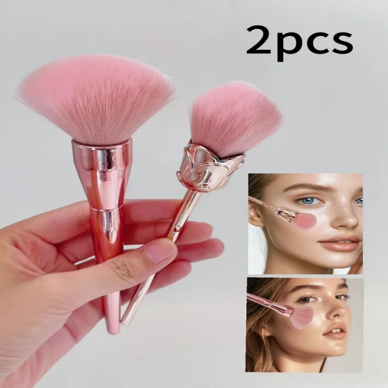 Professioneller Puderpinsel – großer Make-up-Pinsel, weicher Touch für loses Puder, Concealer, Lidschattenpinsel, tragbares Make-up-Werkzeug Image
