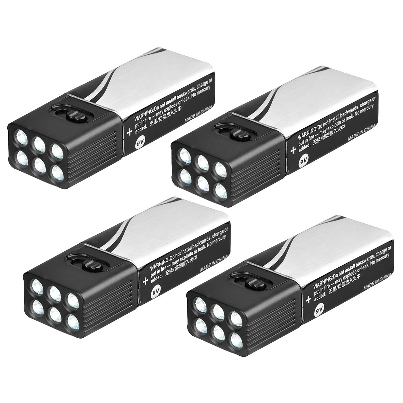 9-Volt-LED-Taschenlampe, Campinglampe, kompakte Größe, ultrahelle, helle LED-Taschenlampe, Taschenlampe, Taschenlampe, verstellbar