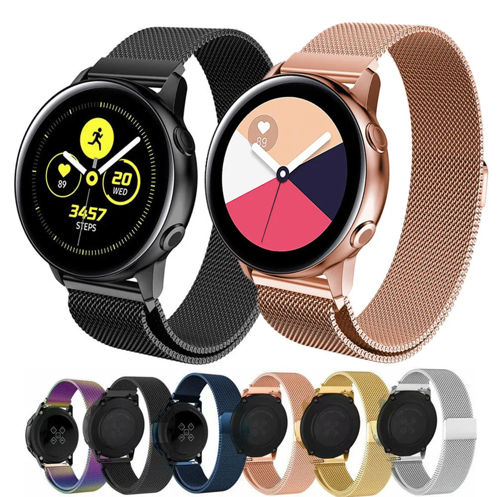 20 mm 22 mm Magnetarmband für Samsung Galaxy Watch 7/6/5/4/Active 2 40/44 mm Milanese Metal Mesh Loop Band für Huawei 3-4Pro Image