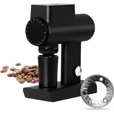 Sculptor 064S Flat Burr Coffee Bean Grinder, Electric Espresso Grinder with Stepless Coarseness Adjustment, Cold Brew - Black