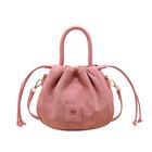 Small Faux Suede Drawstring Crossbody Bag for Womem Bucket Shoulder Bag Handbag Messenger Bags Totes