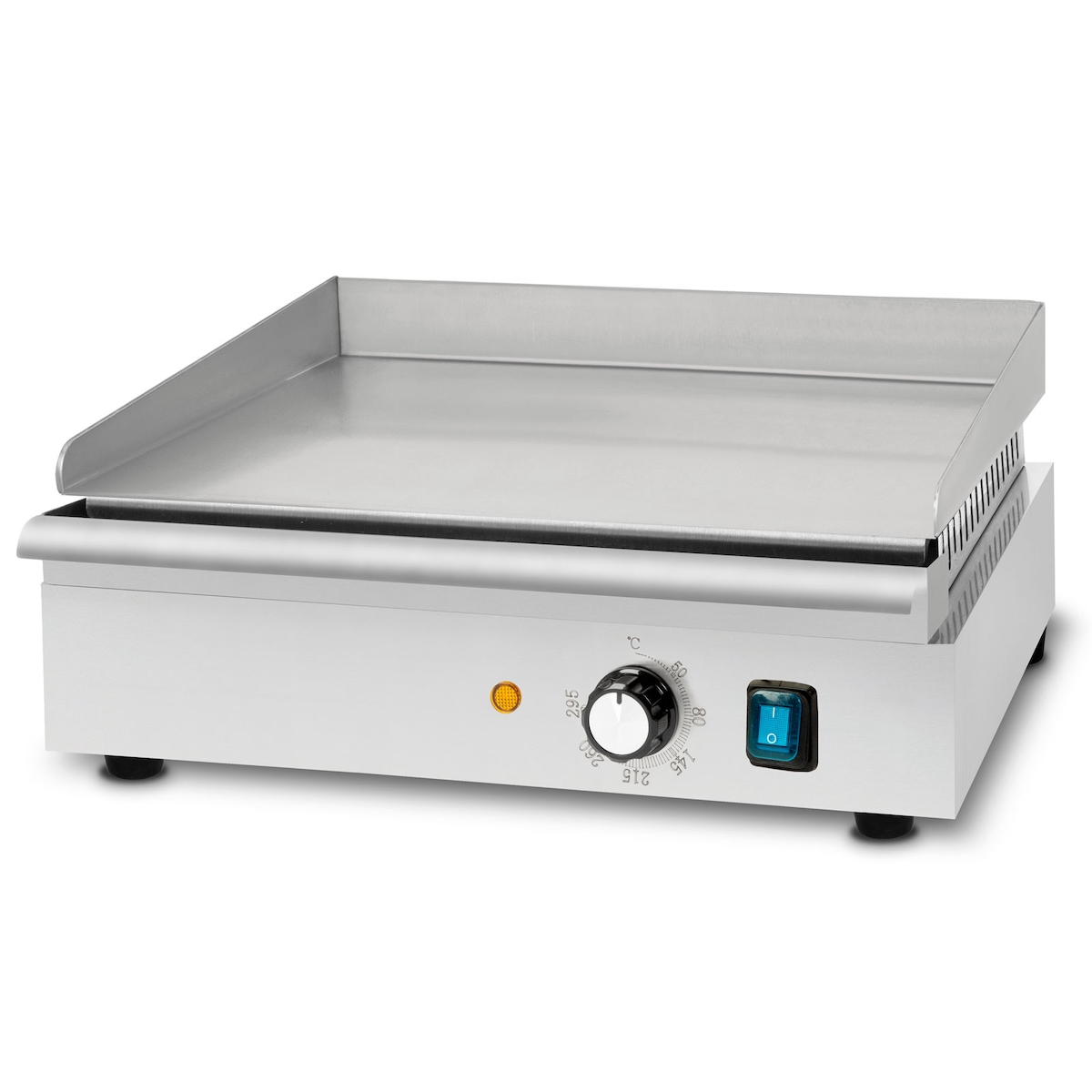 VERTES Grillplatte Bratplatte Plancha Grill Elektrisch 1700W aus Edelstahl Grillfläche Glatt 40x26cm, Thermostat, Temperatur 50-300°C Image