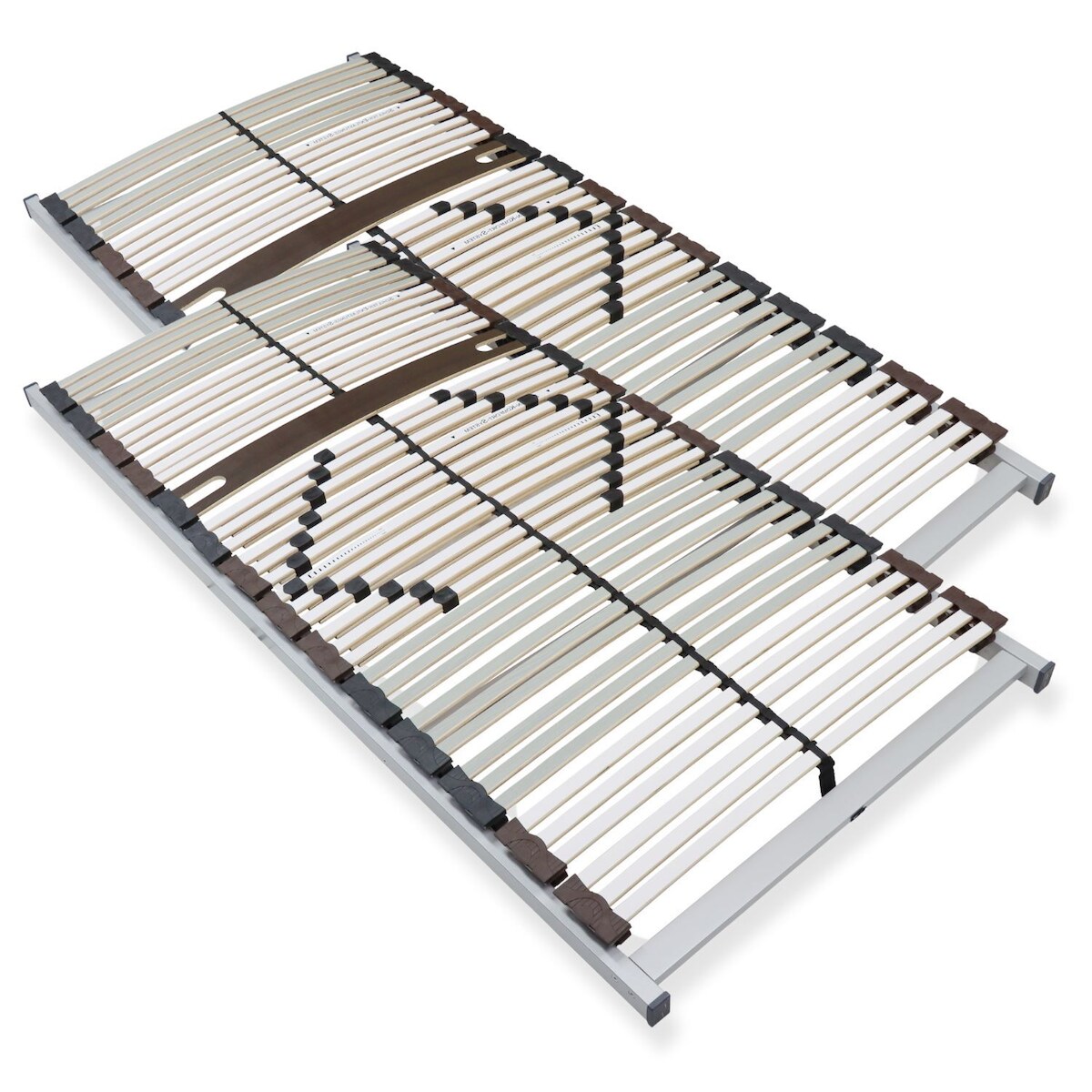 Sleepneo Lattenrost 200x200 cm Traglast 200 kg fertig montiert 40 Latten Härteverstellung Birkenschichtholz 7-Zonen Mittelgurt Made in Germany Image