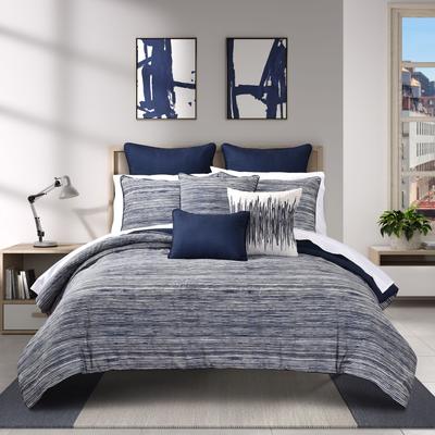 Dalton 3 Piece Comforter Set by Royal Court in Navy (Size FL/QUE)