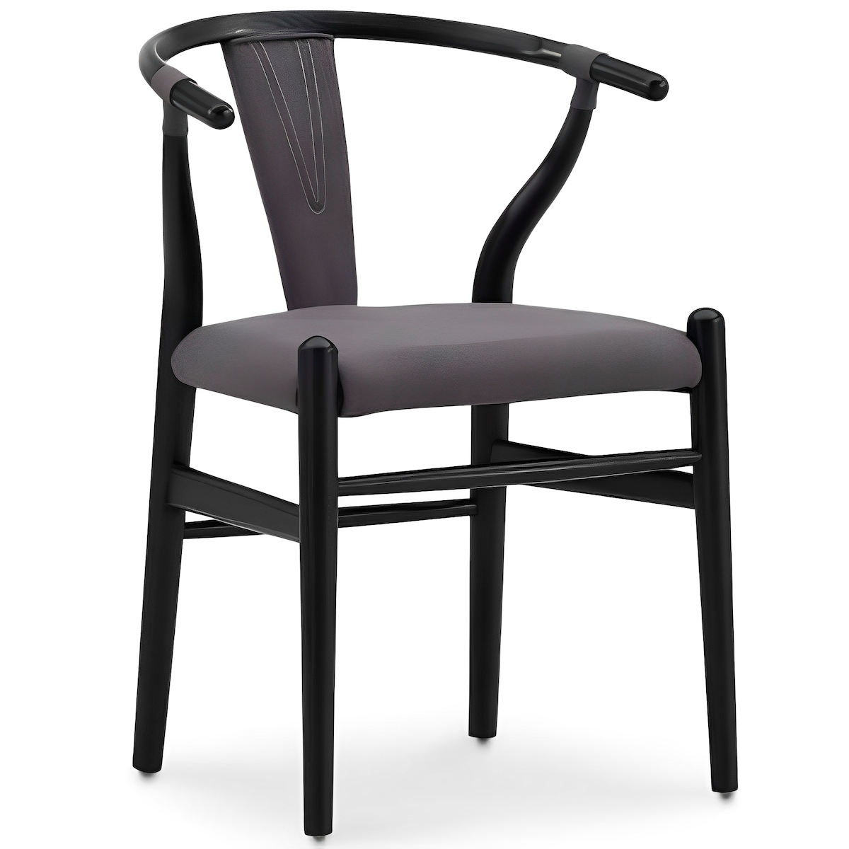 Stuhl Astrid in Schwarz mit Eschengestell und fleckenabweisender Polsterung für die Gastronomie. Innenmöbel für Bar, Restaurant und Café. Image