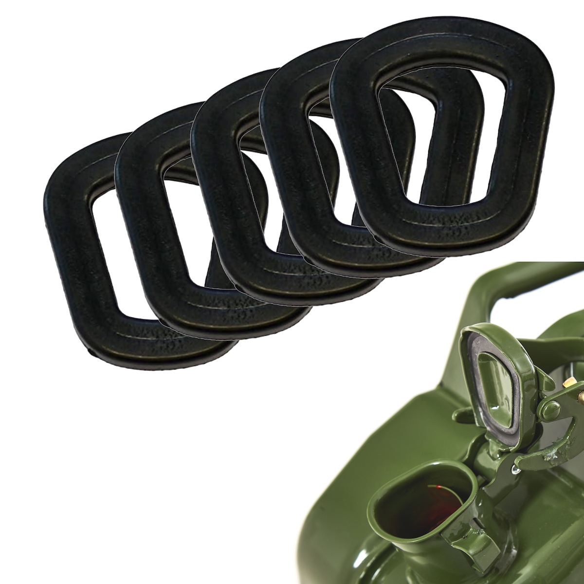 BW® 5x Ersatzdichtung für Kraftstoffkanister Metall Benzinkanister - 5 Stück - Made in Europe Image