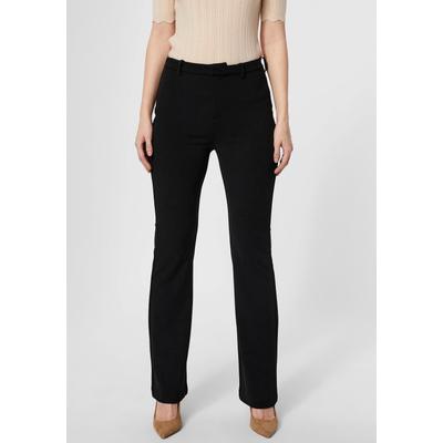 Webhose VERO MODA "VMAMIRA MR FLARED PANT", Damen, Gr. L (40), Länge 32, schwarz, Obermaterial: 95% Polyester, 5% Elasthan, unifarben, elegant, ausgestellt, Hosen Image