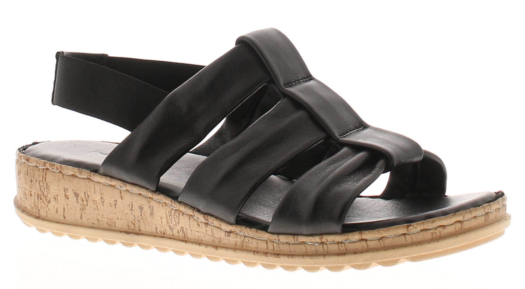 Hush Puppies Damen Sandalen Eden Leder elastisch schwarz Image