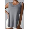 Damen Aktiv-Tanktop mit Rundhalsausschnitt und Schlitz