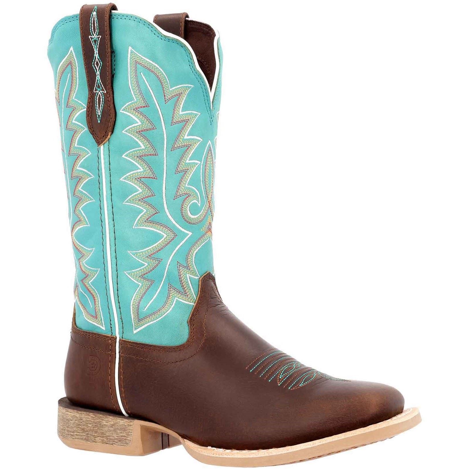 Durango Lady Rebel Pro Leder Damen Stiefel in Bay Brown/Arctic Blue