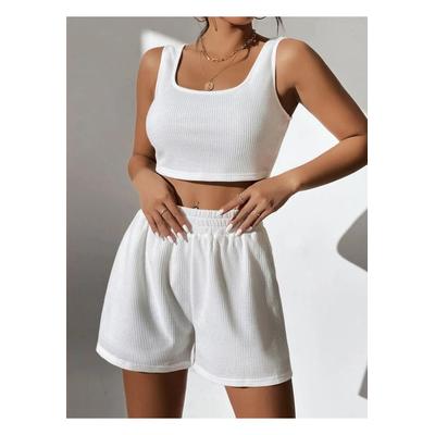 Damen Tank-Top und Shorts Set mit breiten Trägern in Übergrößen Image
