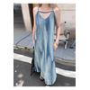 Damen Gradient V-Ausschnitt Maxi Cami Kleid