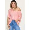 Damen Basic Bae T-Shirt in voller Größe aus Bambus mit V-Ausschnitt und schmalen Schultern