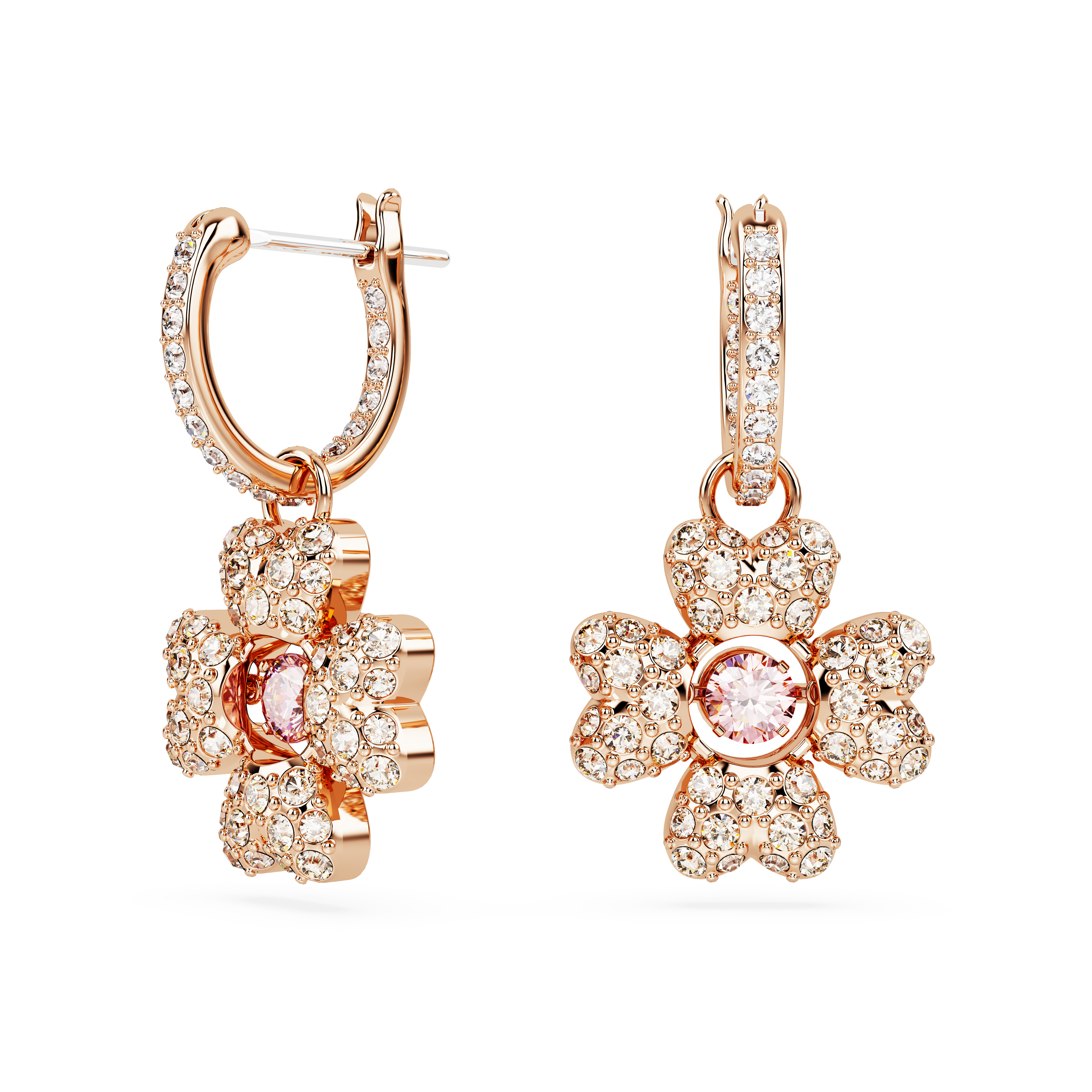 Swarovski 'Idyllia' Damen Ohrhänger aus goldplattiertem Metall - Rosé 5674212 Image