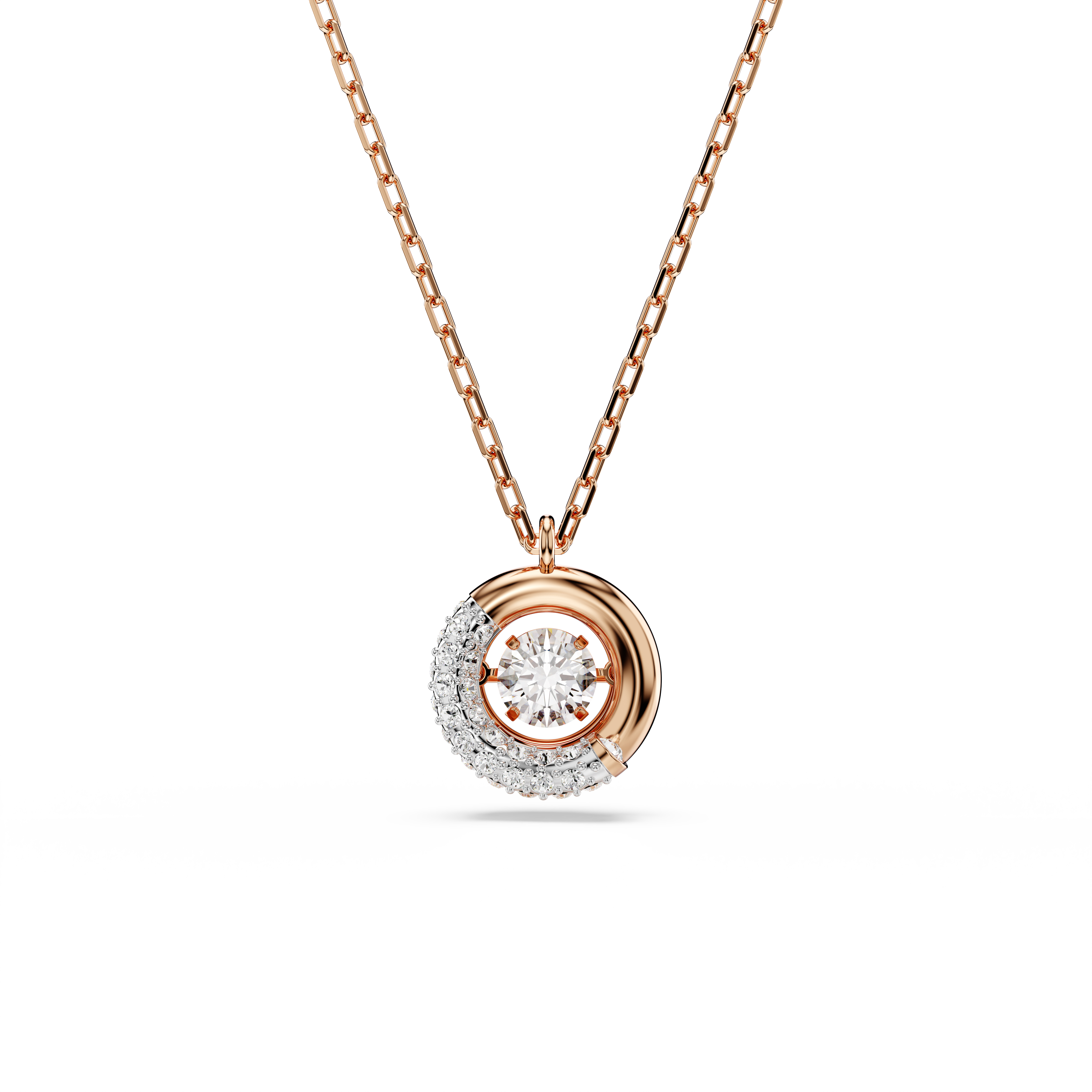 Swarovski 'Dextera' Damen-Halskette aus vergoldetem Metall - Rosé 5692257 Image