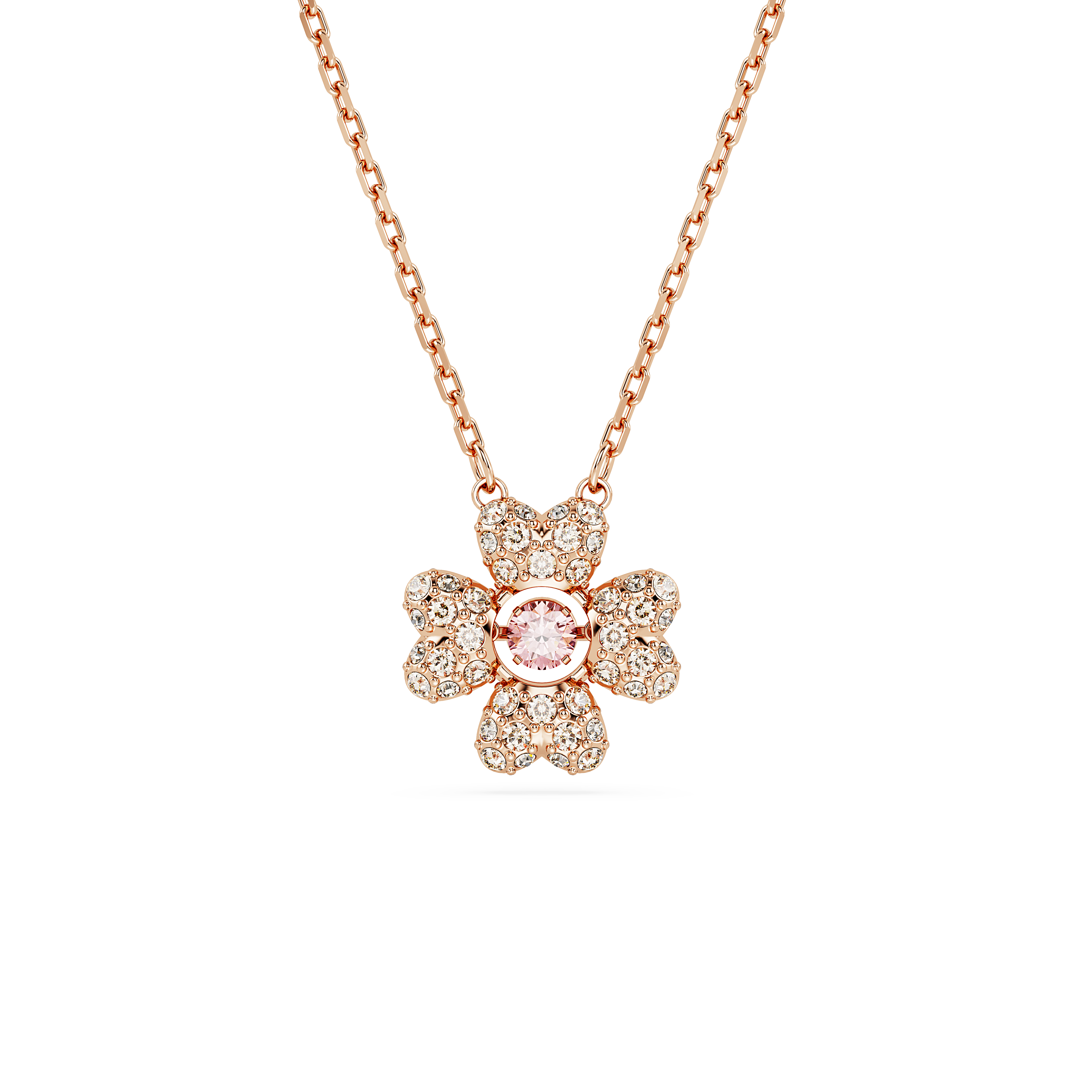 Swarovski 'Idyllia' Damen Halskette aus goldplattiertem Metall - Rose 5674211 Image