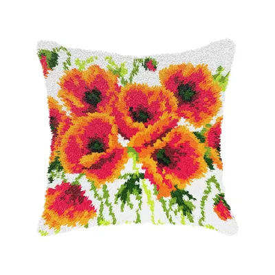 Knüpfkissen Mohnblumen Image