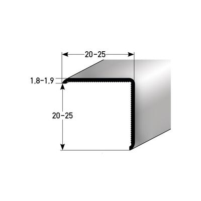 Eckschutzwinkel 'Requena' 20 x 20 mm oder 25 x 25 mm aus Aluminium, selbstklebend oder ungebohrt-25 Image