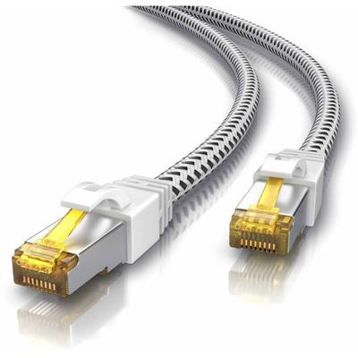 Primewire Patchkabel CAT 7 Rohkabel mit Baumwollummantelung - Gigabit Ethernet LAN Kabel - 10 Image