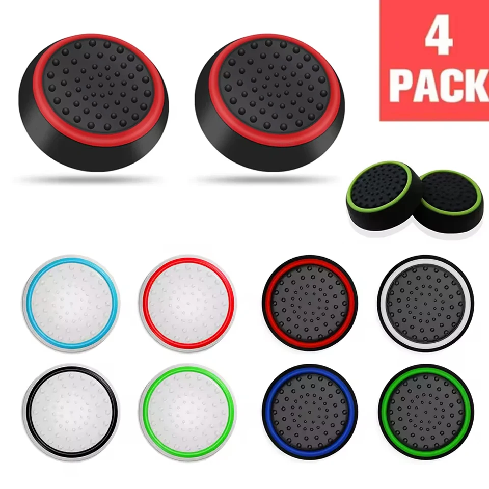 Capuchons de poignée de manette analogiques en Silicone, 4 pièces, pour contrôleur PS5/PS4/PS3, pour Steam Deck/Xbox One/Xbox 360, accessoires de manette de jeu