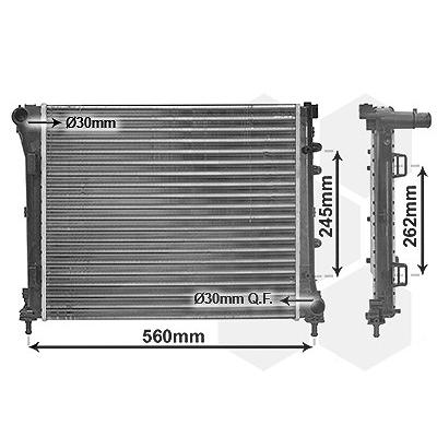 Van Wezel Kühler, Motorkühlung [Hersteller-Nr. 17002387] für Fiat Image