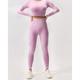 Per donna 2 Pezzi Tuta da yoga Abiti da salotto Autunno Tinta unica Completo Abbigliamento Verde militare Nero Allenamento in Palestra Vita Alta Elastico Traspirante Manica Lunga Sport Abbigliamento