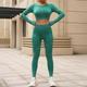 Per donna 2 Pezzi Tuta da yoga Abiti da salotto Autunno Tinta unica Completo Abbigliamento Nero Rosso chiaro Allenamento in Palestra Vita Alta Elastico Traspirante Manica Lunga Sport Abbigliamento