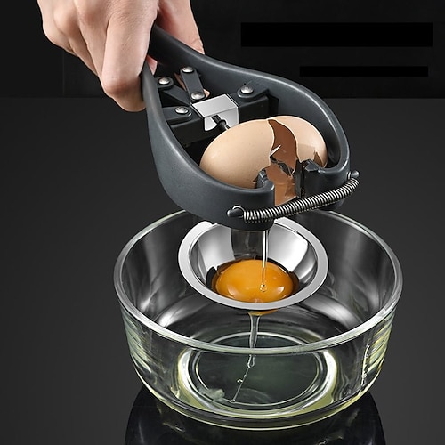 Apriscatole multifunzione 2 in 1, utensile per sbattere le uova per rompere e mescolare rapidamente i gusci, pratico utensile da cucina per separare le uova da cuocere, ideale per cuochi e fornai
