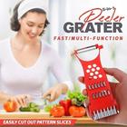 Grattugia pelapatate 5 in 1, utensile da cucina multifunzionale per triturare, affettare, grattugiare e sbucciare le verdure, pratico tagliaverdure per patate, carote, cetrioli e altro ancora.