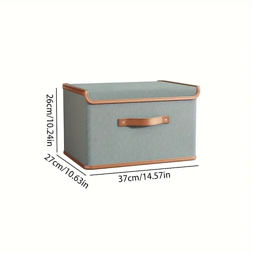 Scatola portaoggetti impilabile 2 in 1 in tessuto Oxford con coperchio, contenitori per l'organizzazione domestica in Oxford di grande capacità per l'organizzazione dell'armadio, per riporre vestiti,