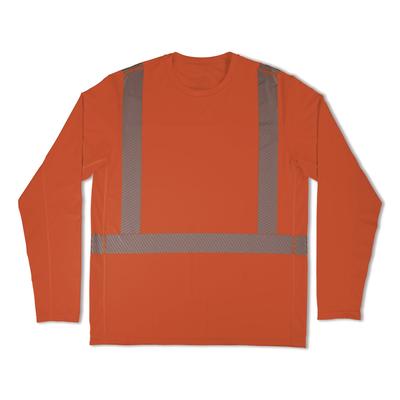 ergodyne Chill-Its 6688 Type R Class 2 Cooling Hi-Vis Sun Shirt with UV Protection, Large, Orange (EGO12232)