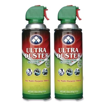 Ultra Duster Industrial Strength Compressed Air Duster Cleaner, 10 oz Can, 2/Pack (ULDUDS10P2) Pack of 2 Ultra DusterTM Air Dusters