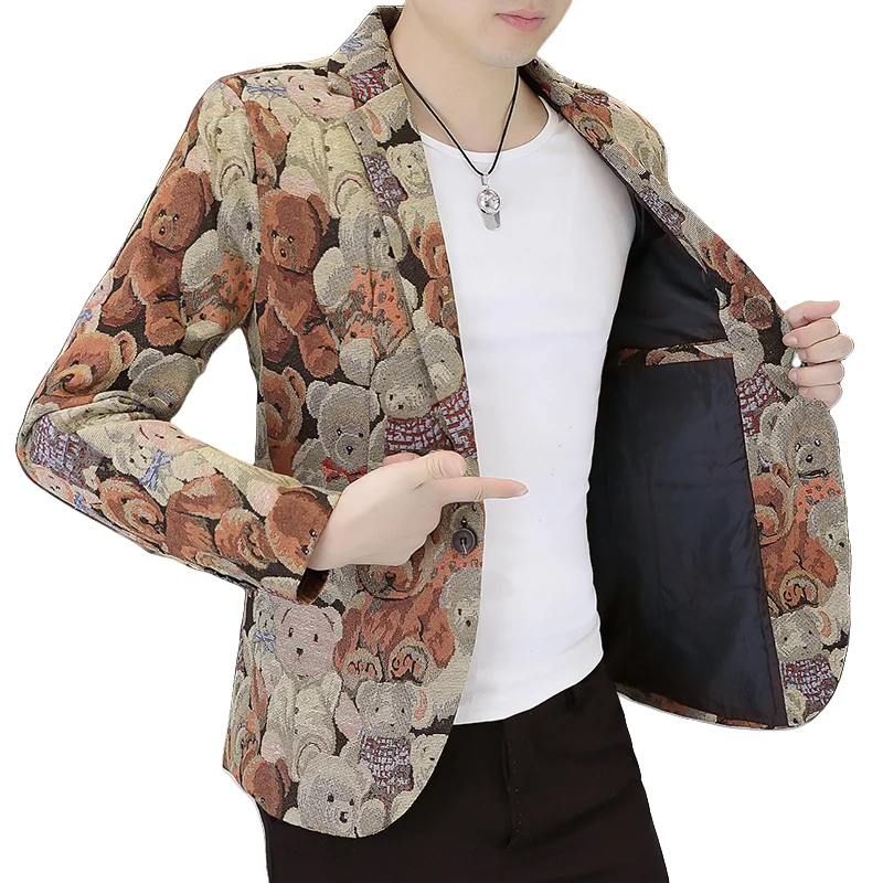 ARC Blazer Mode Druck Trend All-in-one Hochzeit Outdoor Casual Gentleman Party Komfort Koreanische Business Männer Slim Blazer