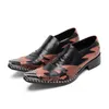 Mode Patchwork Echt Leder Schuhe für Männer Große Größe Büro Business Formale Leder Schuhe Männliche Abend Party Kleid Schuhe