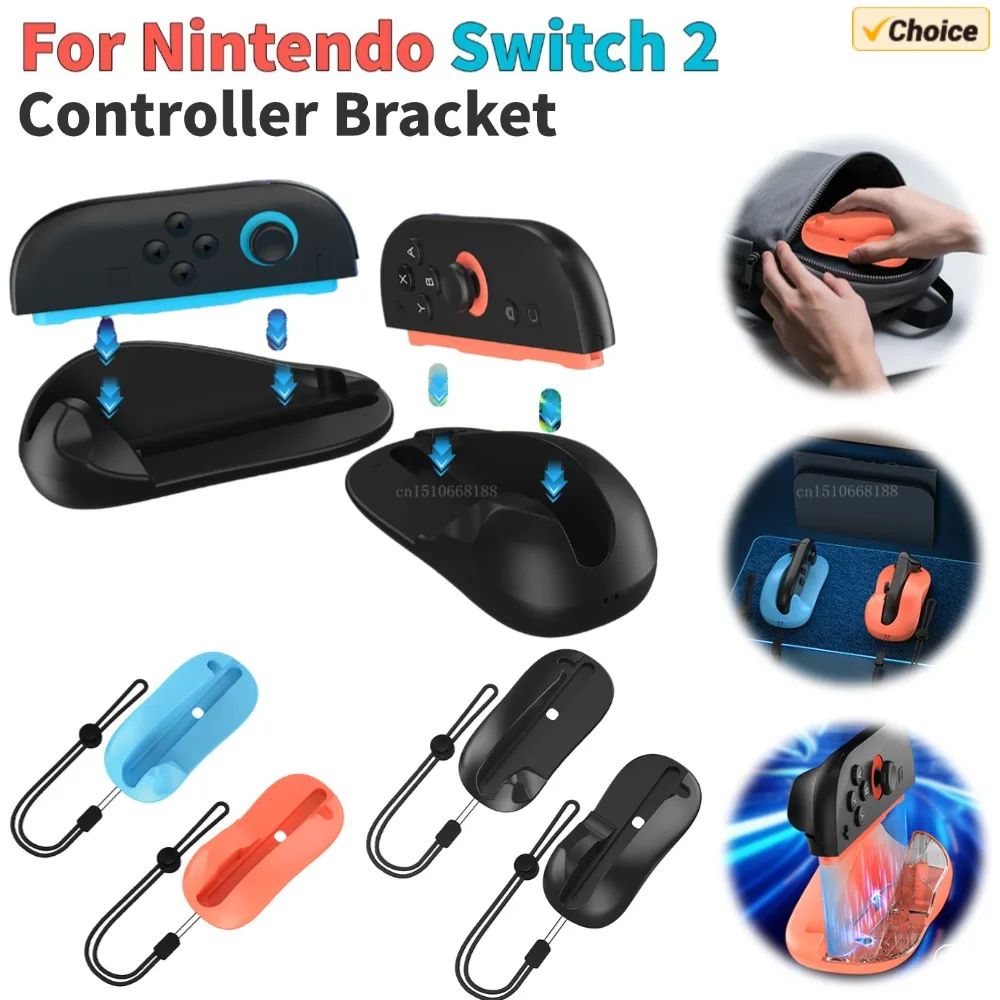 2 Stücke Gaming Controller Maus Ergonomische Mini Tragbare Mäuse Griff Ständer Halter für Switch 2 Joy-Con Controller Image