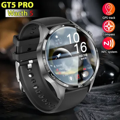 Für Huawei GT5 Pro GPS NFC Smart Uhr Für Männer 360*360 AMOLED Bildschirm Herzfrequenz Bluetooth Anruf Wasserdicht männer Smartwatch 2024 Image