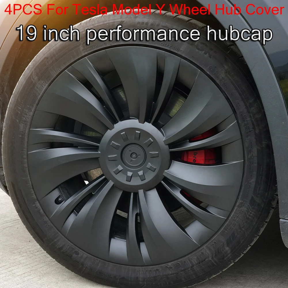 Tesla Model Y 19 Zoll 2020–2024 für 4 Stück Radkappe Vollfelgenabdeckung Zubehör Leistung Ersatz Radkappe Automobil Radkappe Image