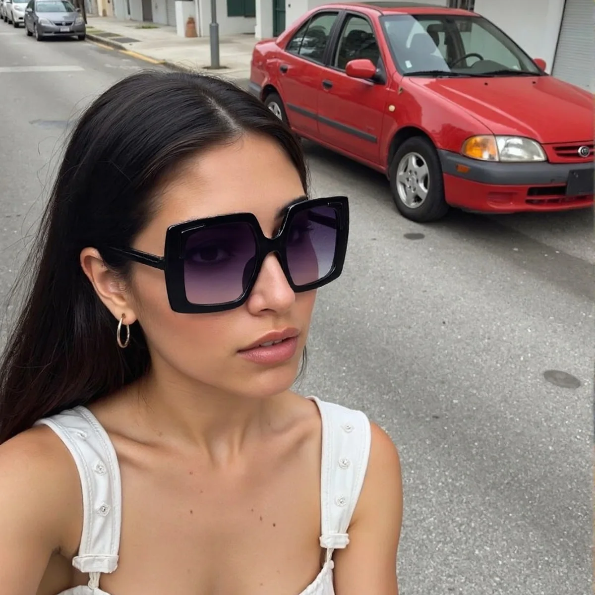 Fashion Square Vintage Polarisierte Sonnenbrille Männer Frauen Retro Fahren Angeln Luxus Marke Designer Sonnenbrille UV400 Brillen Image