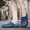 Sommer-Hausschuhe für Herren, leicht, EVA, große Größe, lässige Loch-Schuhe, Clogs für Zuhause, Garten, Outdoor, Strand, flache Sandalen, rutschfest, langlebig