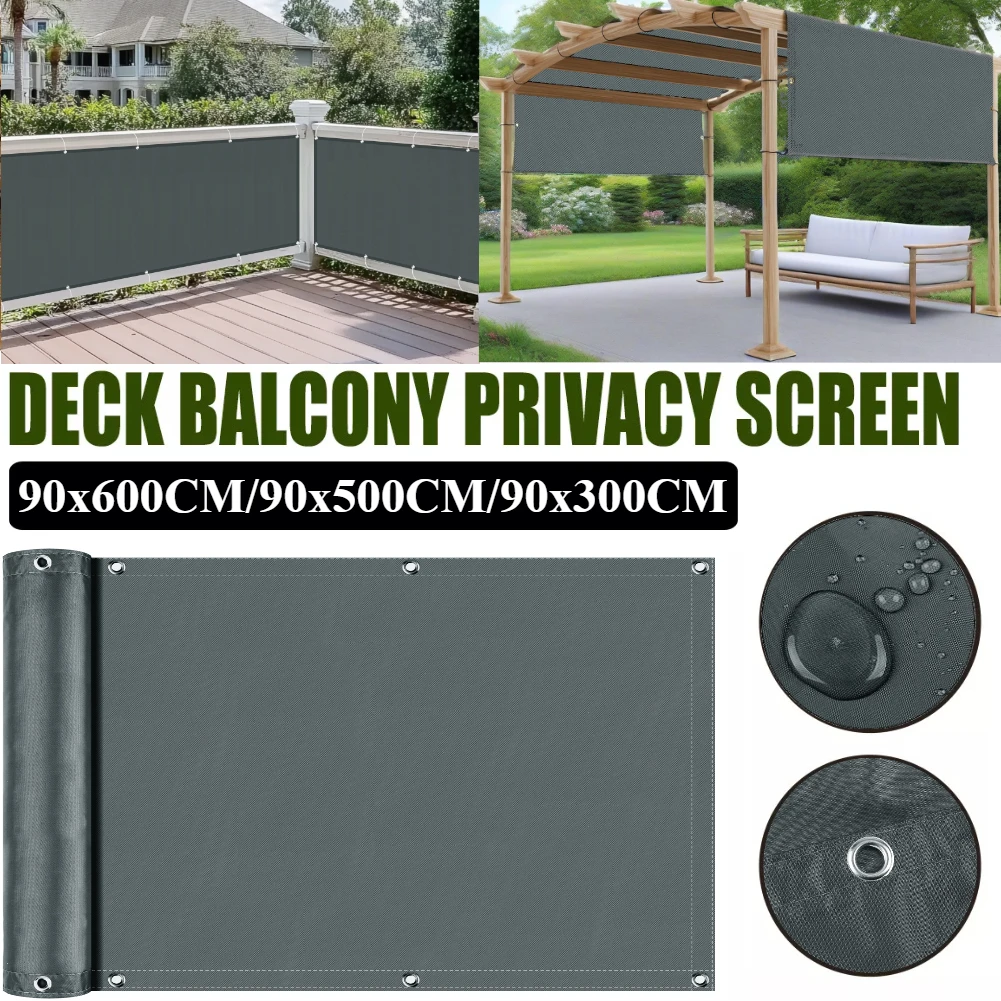 Sonnenschutzsegel mit Ösen, wasserdichte Pergola, Balkon, Sichtschutzabdeckung, Überdachung, Plane für Terrasse, Zaun, Outdoor, Garten, Hinterhof, Pool Image