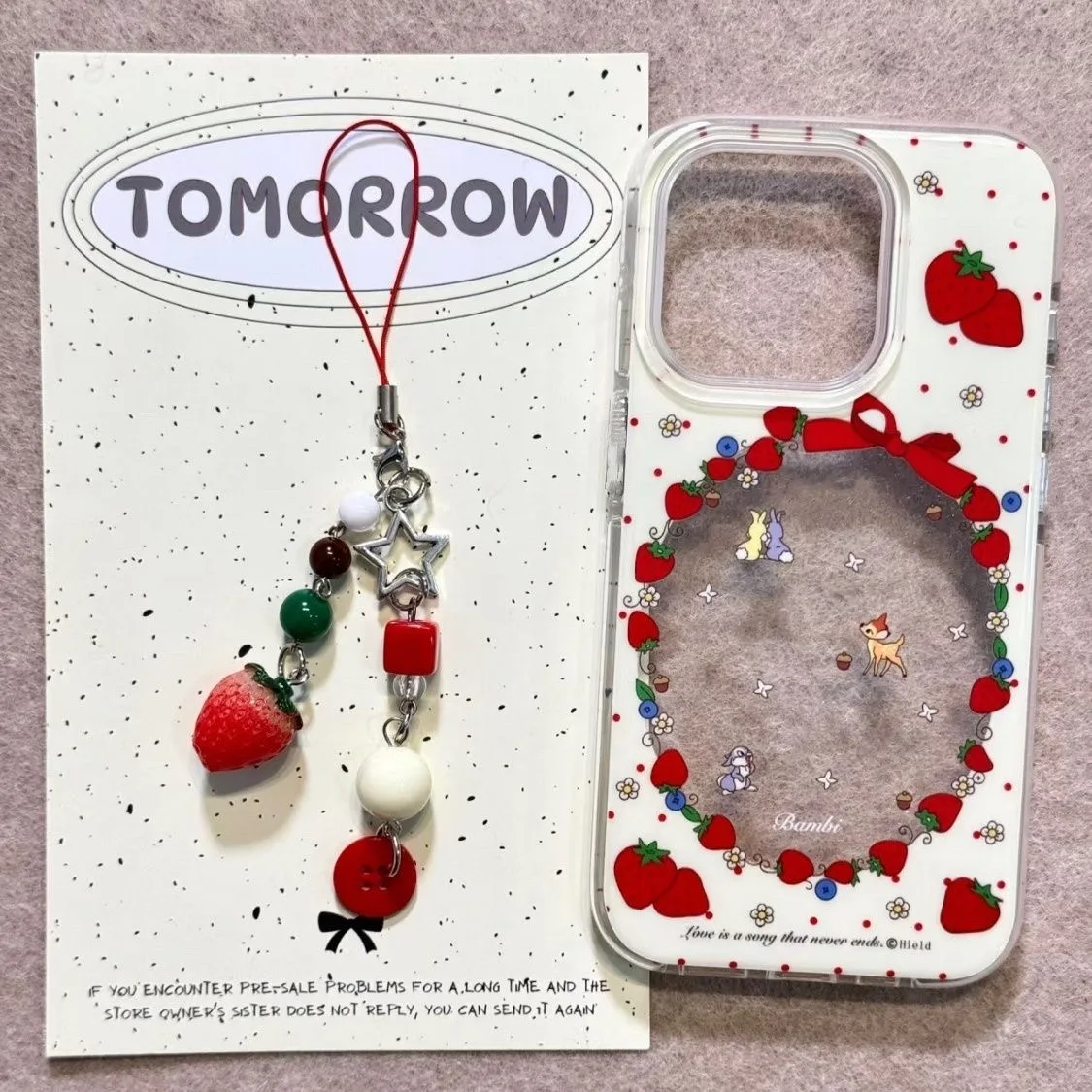 Luxuriöse Erdbeerkette, transparenter weicher Schutzhülle für iPhone 16, 15, 13, 12, 11, 14 Pro Max, XS, XR7, 8, 16 Plus X SE Image