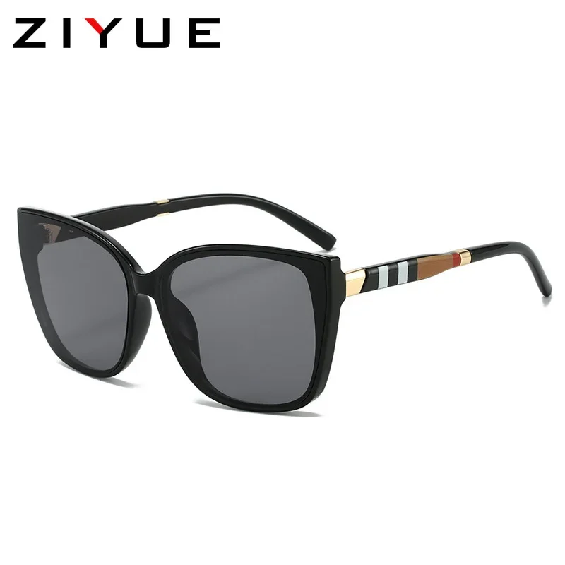 Modische Sonnenbrille, grenzüberschreitende Katzenauge-Damen-Sonnenbrille, Herren-Sonnenbrille mit rundem Gesicht, grenzüberschreitende, UV-beständige Sonnenbrille mit großem Rahmen Image