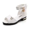 Mädchen Prinzessin Sandalen 2024, neue Sommersandalen für Kinder, Party, Kinderschuhe, koreanische Perle, Quaste, weicher Boden, Größe 27–37 A856