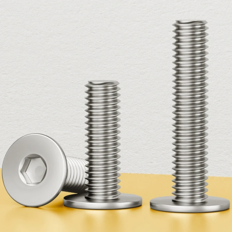 SS CM M5 M6 304 Edelstahl Sechskant Innensechskant Ultradünne flache Wafer-Innensechskantschrauben Schraube für Elektronikmöbel DIY Image
