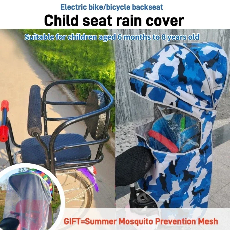 Elektrisches Fahrrad, hinten, Kindersitz, Baldachin, Sonnenschutz, Regenschutz, winddicht, Kindersitz, Carport, faltbarer Babysitz, Sonnenschutz