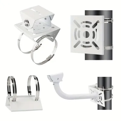 Pole Mounting Bracket Telephone Pole AP Access Point Client CPE Camera Stainless Steel Pipe Clip Worm Gear Adjustable