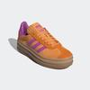 Sneaker ADIDAS ORIGINALS "GAZELLE BOLD E", Gr. 40, flash orange, lila burst, crew orange, Leder, Synthetik, sportlich, Schuhe