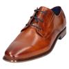 Schnürschuh BUGATTI, Herren, Gr. 47, braun (cognac), Leder, Basic, Schuhe, Business Schuh, Anzugschuh mit feinem Blockabsatz